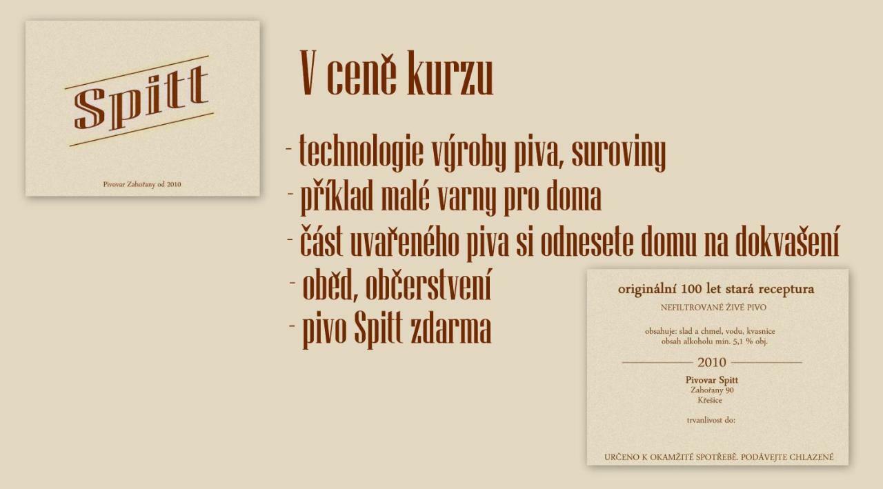 Pivovar Spitt Zahorany Pensionat Litoměřice Eksteriør billede