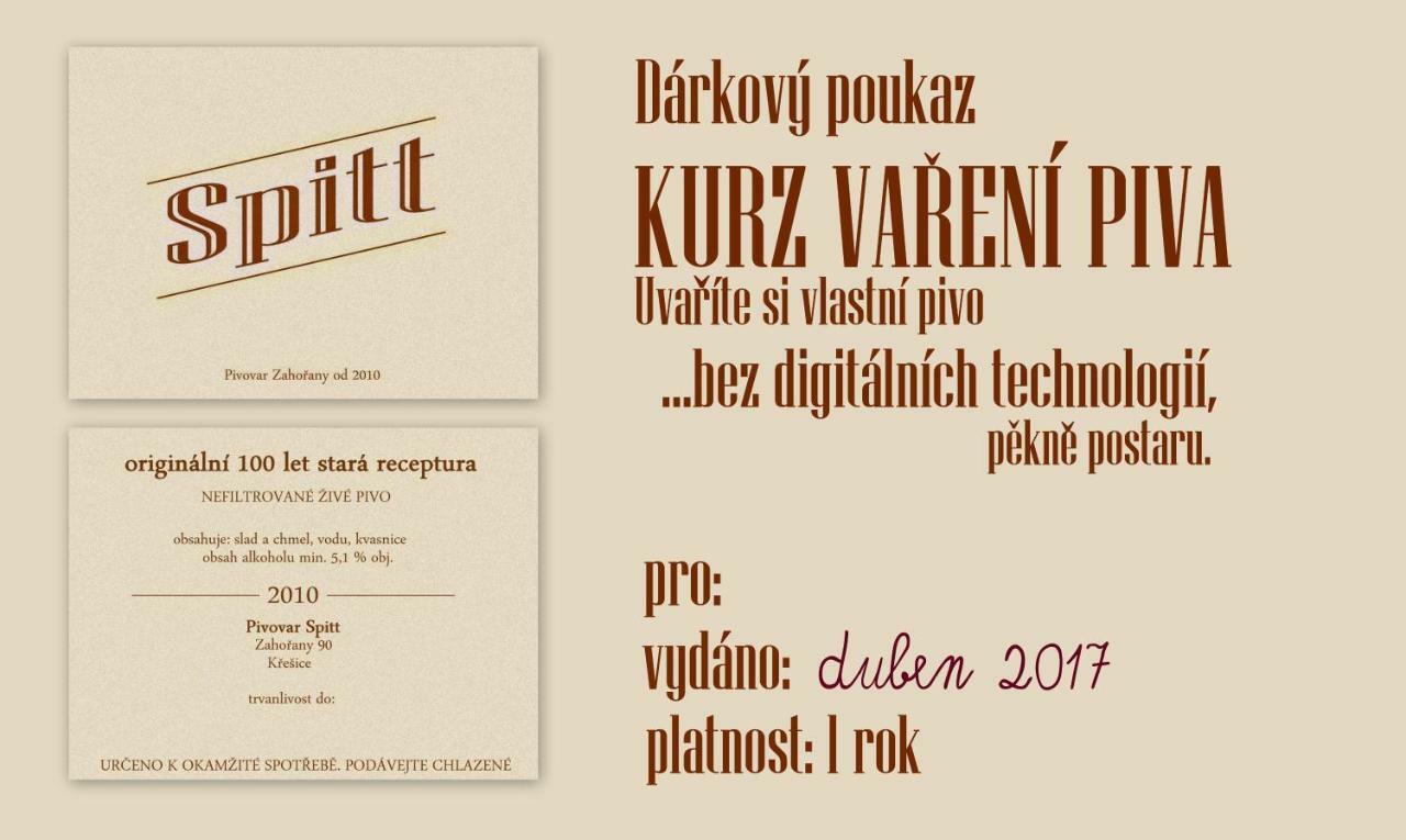 Pivovar Spitt Zahorany Pensionat Litoměřice Eksteriør billede